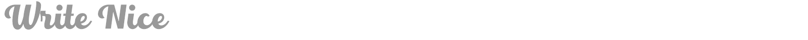 Write Nice font preview